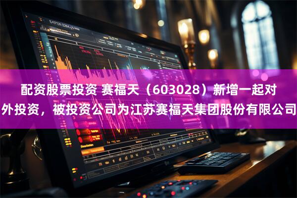 配资股票投资 赛福天（603028）新增一起对外投资，被投资公司为江苏赛福天集团股份有限公司